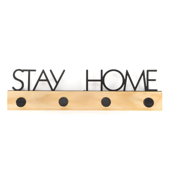 Perchero pared Stay Home