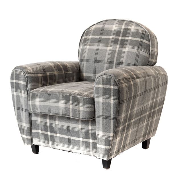 Sillón club TARTAN gris