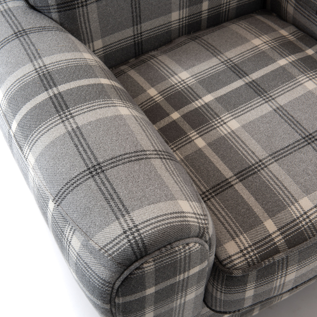 Sillón club TARTAN gris