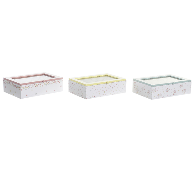 CAJA INFUSIONES MDF 23X15X7 VICHY SWEET 3 SURT.