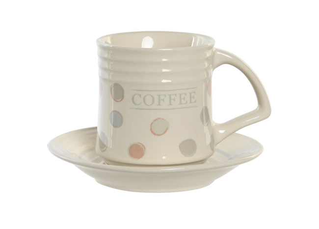 Set de café  11X11X2 90ML TOPITOS BEIGE 