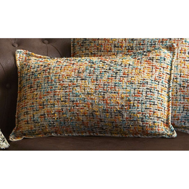 Cojín ENTRAMADO rectangular amarillo