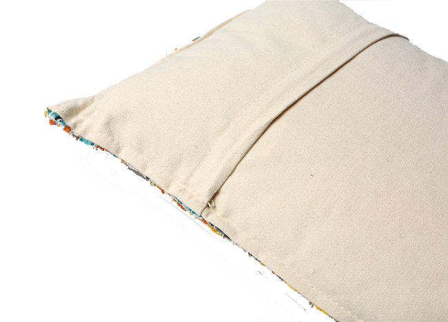 Cojín ENTRAMADO rectangular amarillo