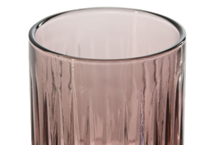 Set 6 vasos RAYADO rosa