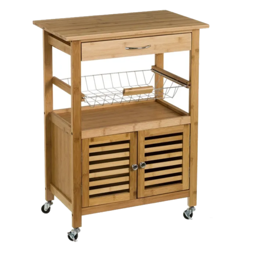 CARRO COCINA BAMBÚ 60 X 36 X 80 CM Ref. 125059