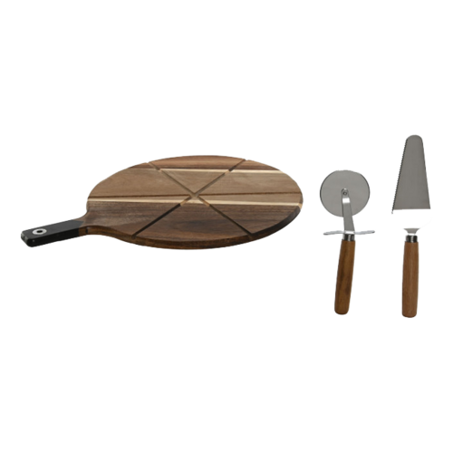 Tabla de pizza con accesorios ACACIA
