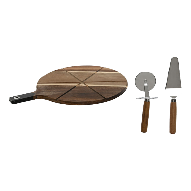 Tabla de pizza con accesorios ACACIA
