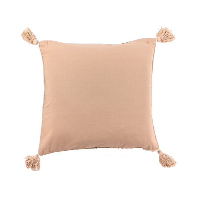 Cojín POMPONES colorete