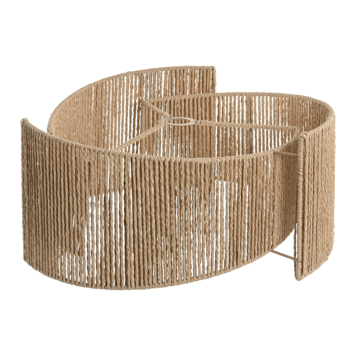 PANTALLA FIBRA METAL 48,00,X45X22 NATURAL MARRON 