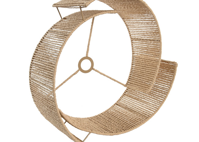 PANTALLA FIBRA METAL 48,00,X45X22 NATURAL MARRON 