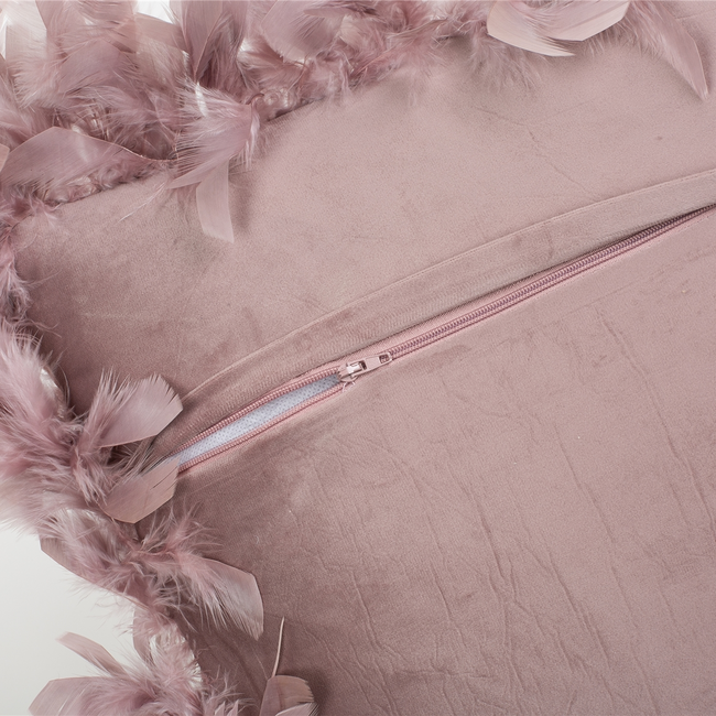 Cojín PLUMAS malva
