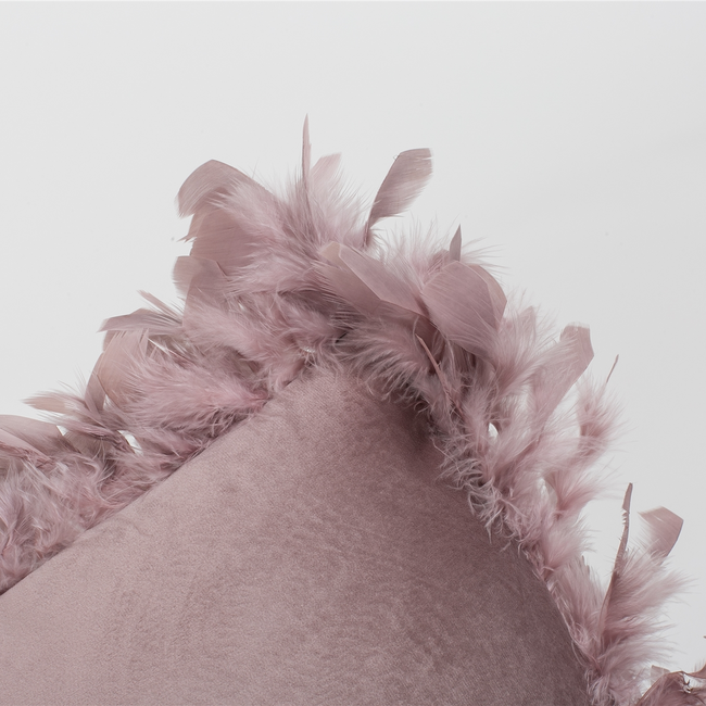 Cojín PLUMAS malva