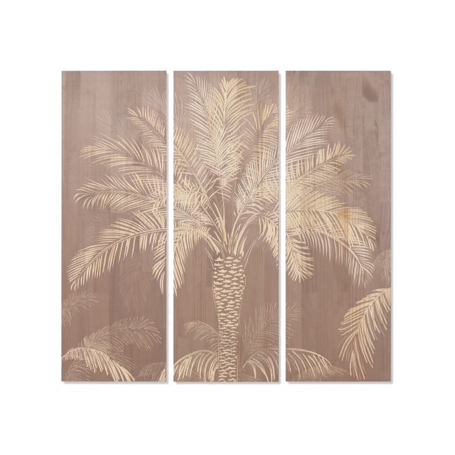 Set 3 cuadros PALMERA 