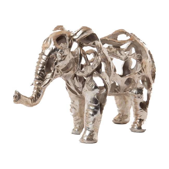 Elefante SAVANE plateado