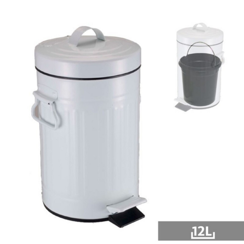 Papelera ANTIGUA 12L blanca
