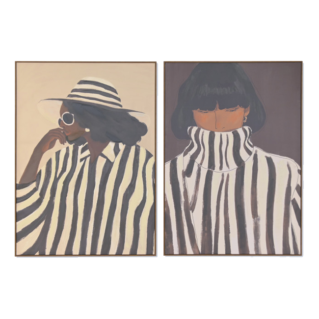 Cuadro MUJER RAYAS