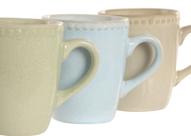 Mug gres esmaltado CREAM 350 ml