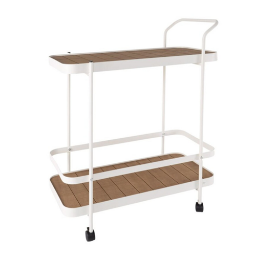 CAMARERA METAL Y MADERA BLANCA -KI