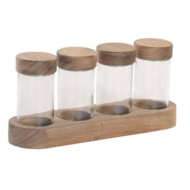 Set 4 especieros ACACIA 