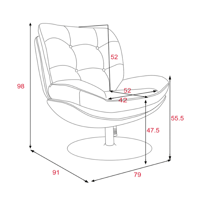 Sillón MAGNUM beige black