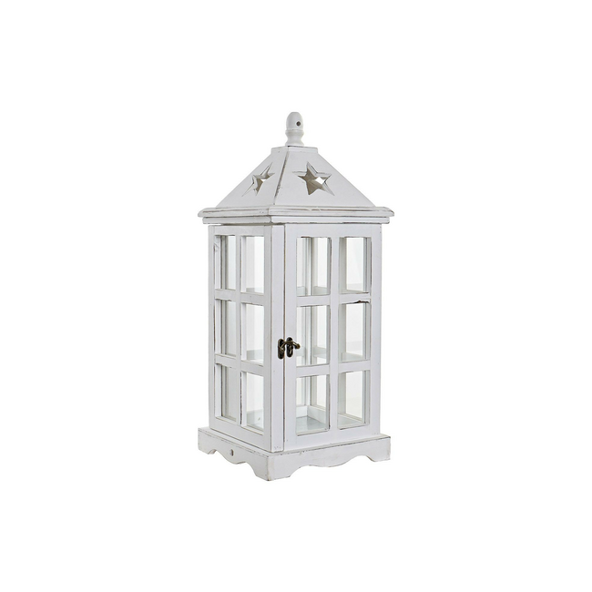 Farola madera blanco