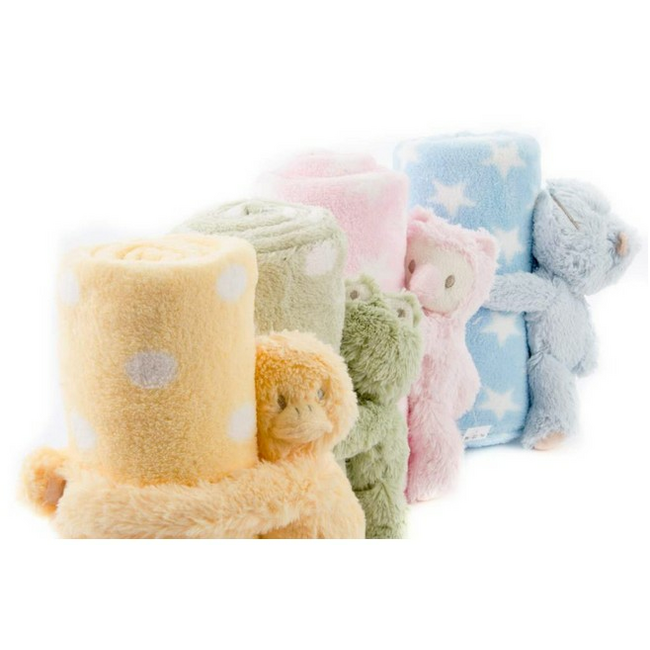 Peluche con manta animals